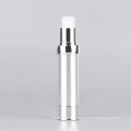 15ml 20ml 30ml Electroplating  Silver  Airless  Lotion Bottle  For Cosmetic Packaging
